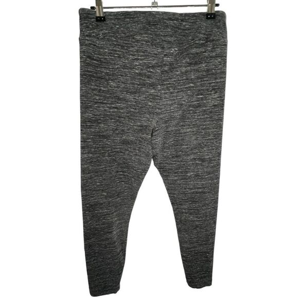 Time and Tru Dark Grey “Fuzzy” Patterned Basic Stretchy Leggings - Picture 1 of 4